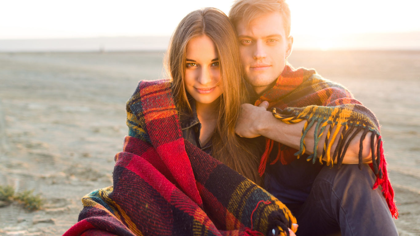 Autumn Couple Beach
