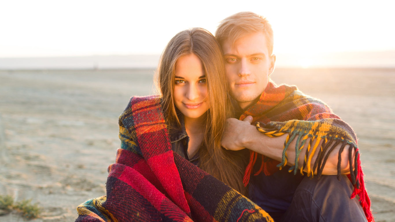 Autumn Couple Beach